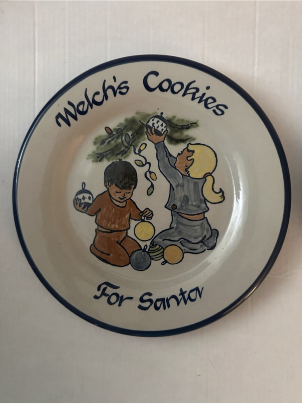 Louisville Stoneware Cookies For Santa Christmas Plates Set of 2 Kentucky